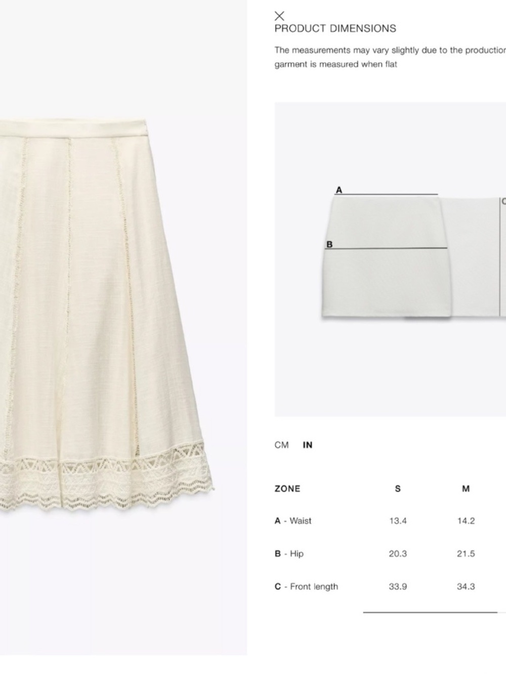 SET OF ZARA OUTFIT $79 SHIRT AND $119 SKIRT CROCHET ZW COLLECTION ECRU - Picture 7 of 12
